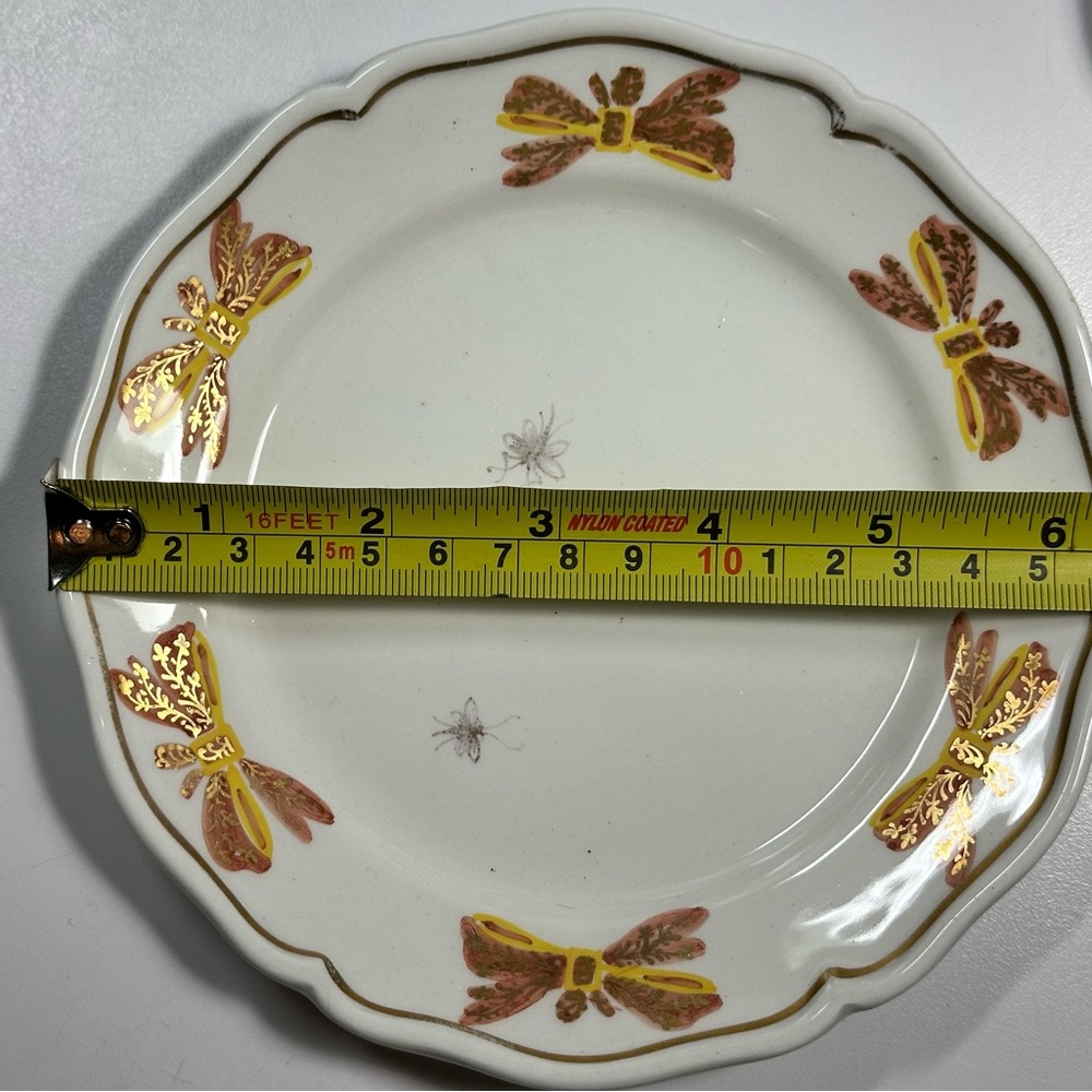 13pc (12+1) Antique Tiffany & Co. 8” Plates Dragonfly/Butterfly/ Bows Numbered - Picture 15 of 15